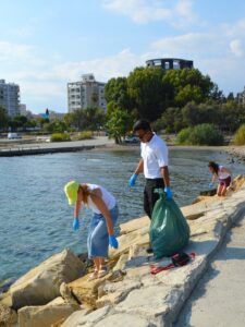 Beach cleaning at Crowne Plaza Limassol